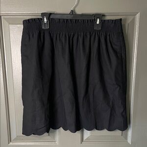 J.Crew Linen Blend Scallop Hem Skirt